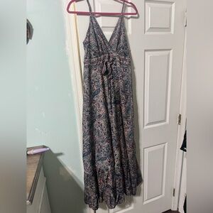 Elegant Paisley Maxi Dress